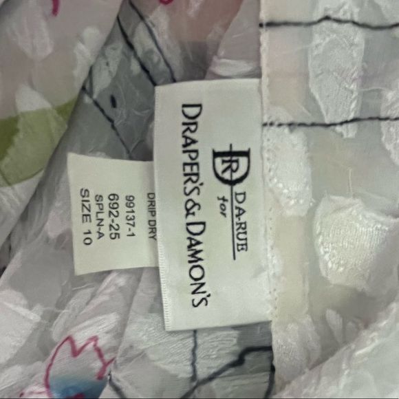 Vintage floral flower Blouse button up size 10 no flaws - Picture 6 of 6